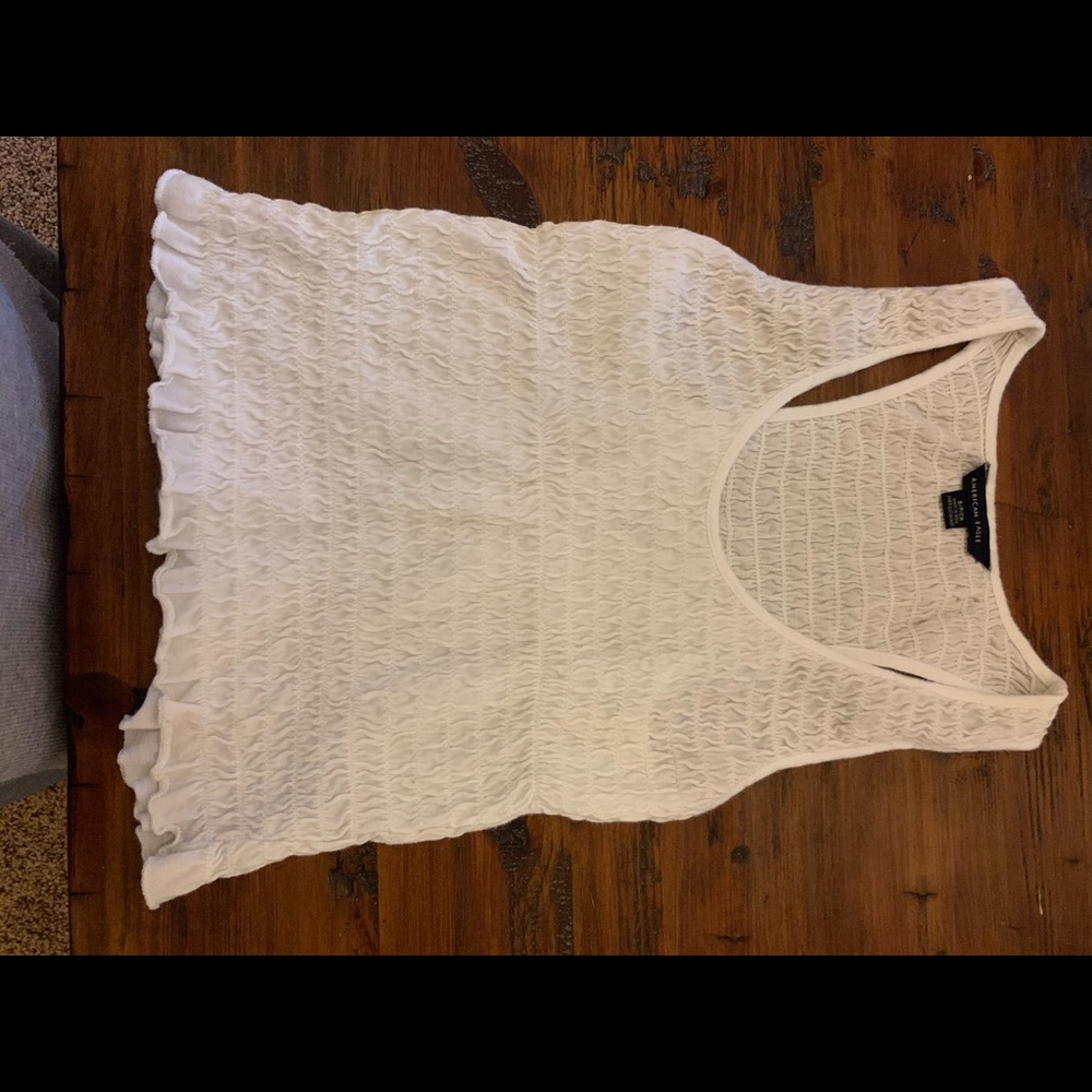 White stretch tank top